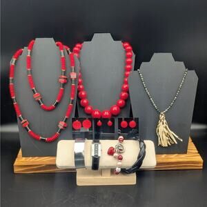 Red Velvet 10 piece Curated Jewelry Collection Lot